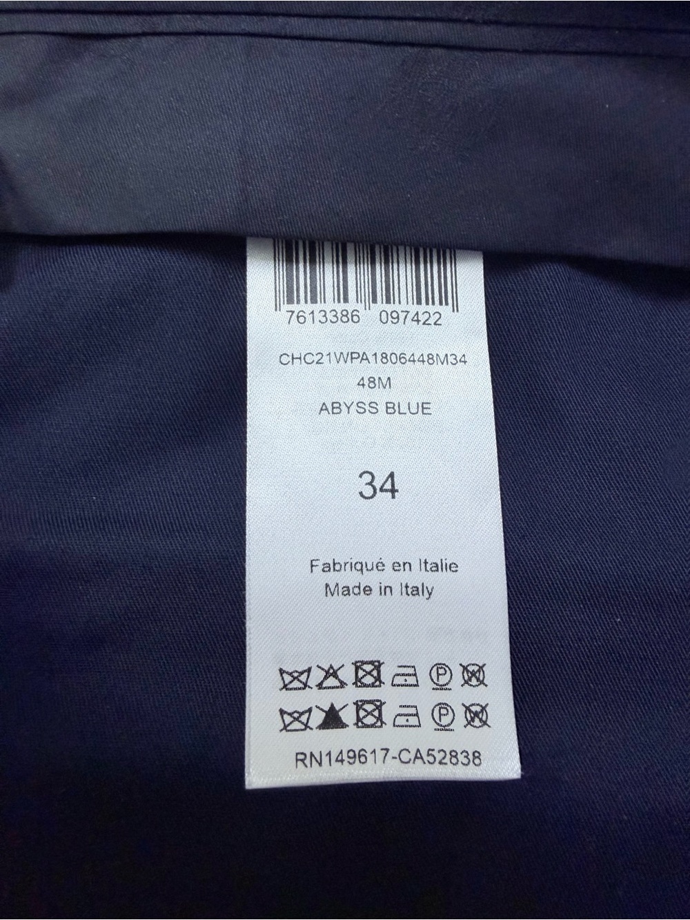 Chloe Women’s Wool Cashmere Trousers Abyss Blue Made in Italy - Picture 6 of 12